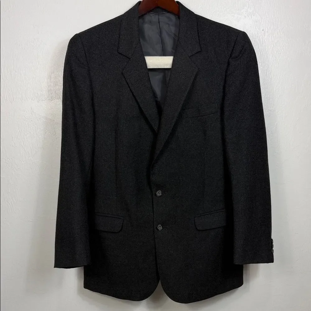 Gladstone London Pure New Wool Blazer Gray 2-Button Jacket Size M